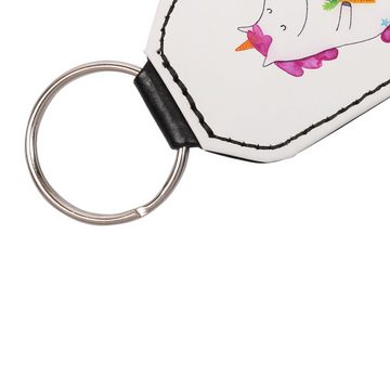 Mr. & Mrs. Panda Schlüsselanhänger Einhorn Vegan - Weiß - Geschenk, Taschenanhänger, Einhorn Deko, Einhö (1-tlg), Liebevolles Detail