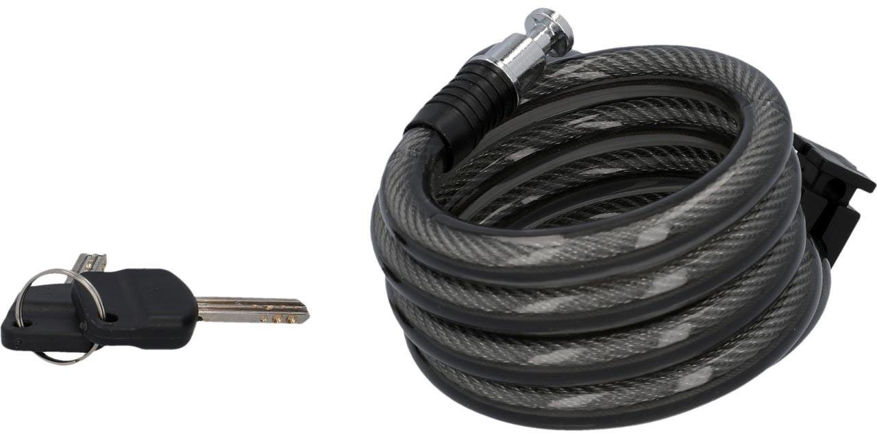 FISCHER Fahrrad Spiralschloss Alarm-Sprialschloss 120 cm, 12mm (3-tlg)