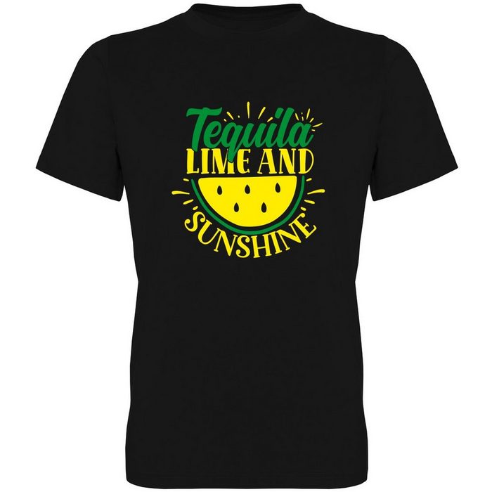 G-graphics T-Shirt Tequila Lime and Sunshine Herren T-Shirt mit trendigem Frontprint Aufdruck auf der Vorderseite Spruch/Sprüche/Print/Motiv für jung & alt