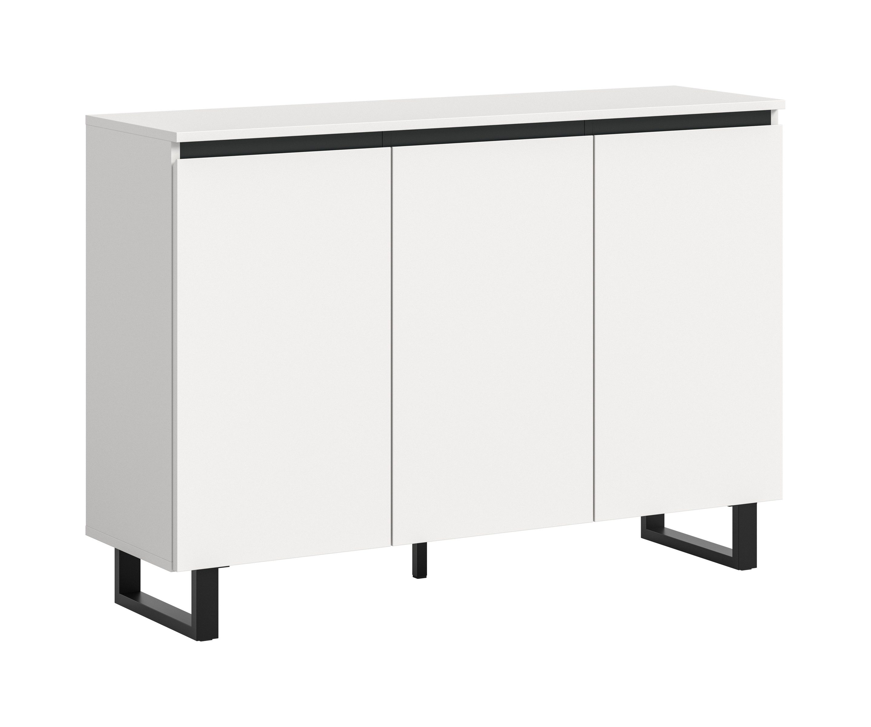 freiraum Sideboard Tomasa, in Weiß - 120x84x36cm (BxHxT)