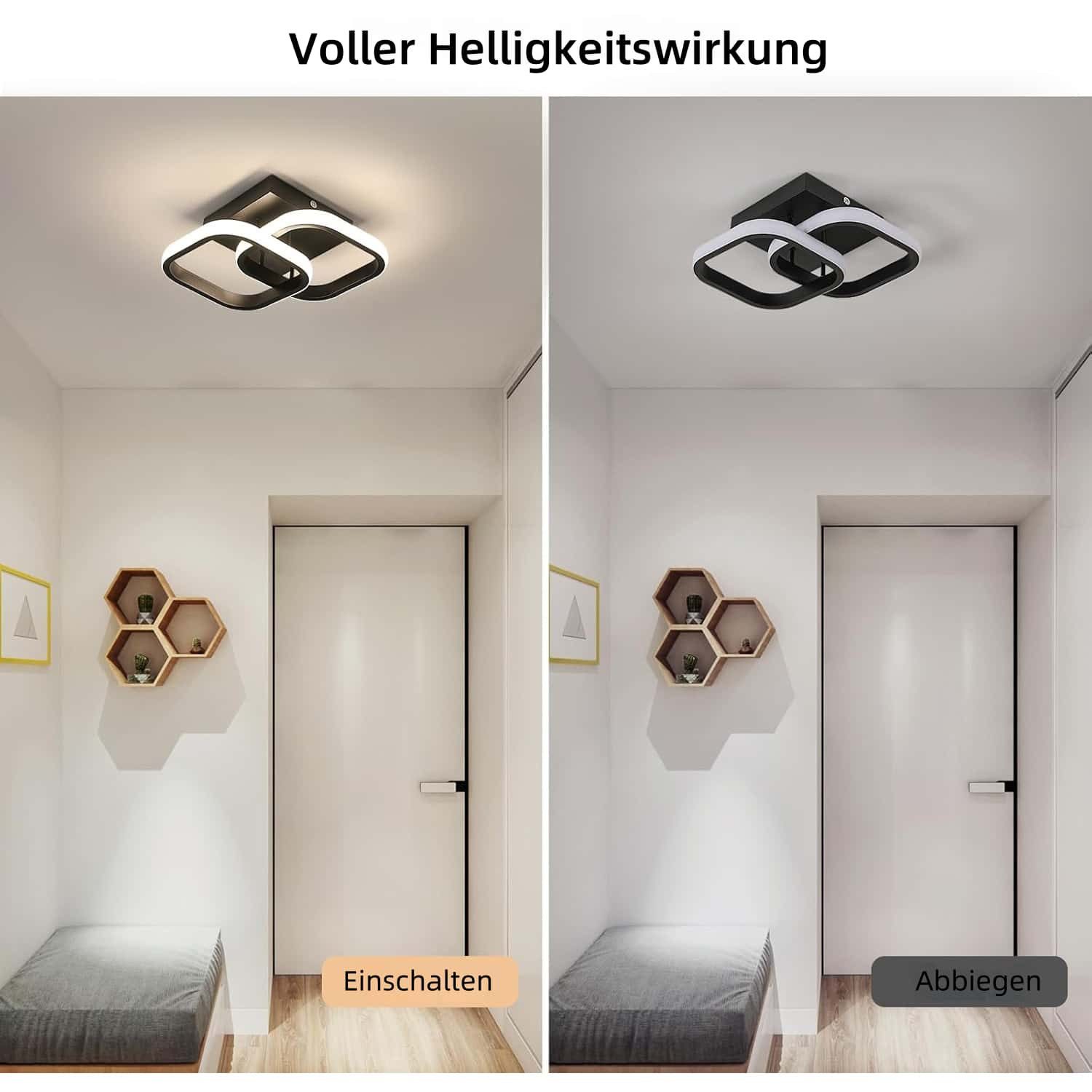 Forrlite Deckenleuchten LED Dimmbar Deckenleuchte 3-Farbige Decken-Lampe, günstig online kaufen