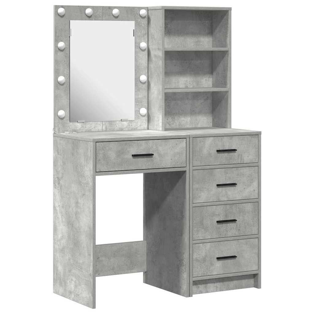 vidaXL Schminktisch Schminktisch 2 stk. Grau 50 x 41 x 135 cm Holzwerkstoff (2-St)