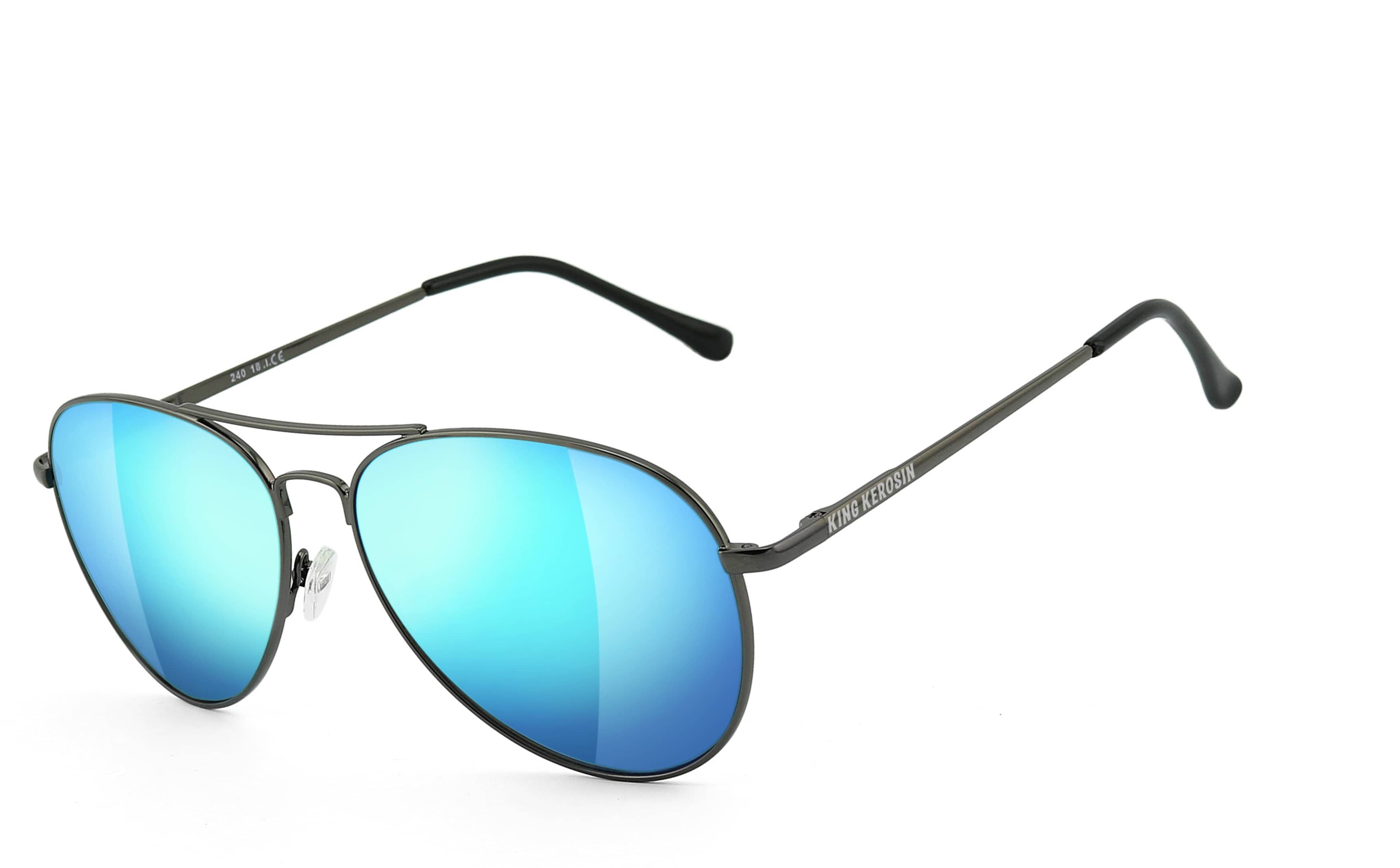 KingKerosin Sonnenbrille KK240 Bügel mit Flex-Scharnieren,  Steinschlagbeständig, HLT® Qualitätsgläser für verzerrungsfreies & präzises  Sehen