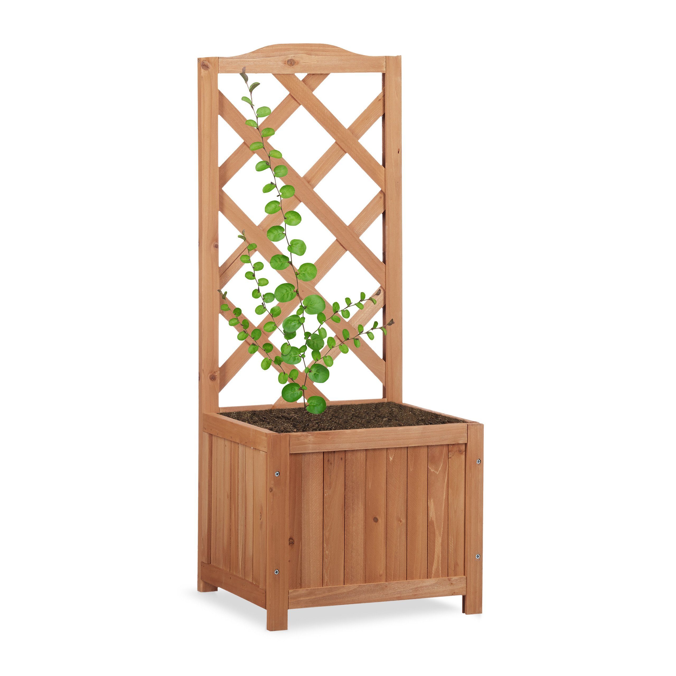 Beistelltisch 2 in 1 Rankkasten aus Holz