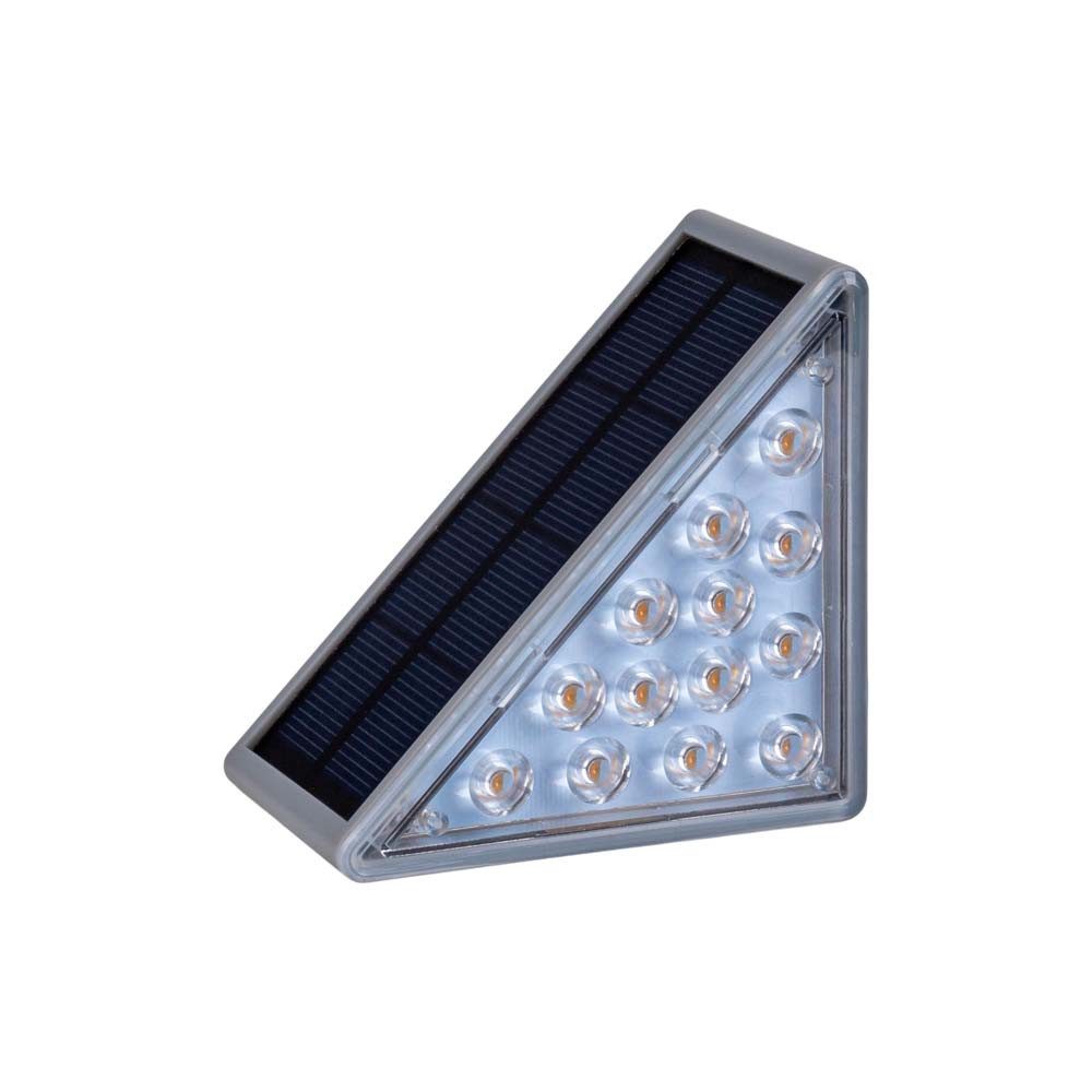 näve LED Solarleuchte, Leuchtmittel nicht inklusive, Solarleuchte Wandlampe Außenleuchte LED grau Gartenlampe Balkonleuchte