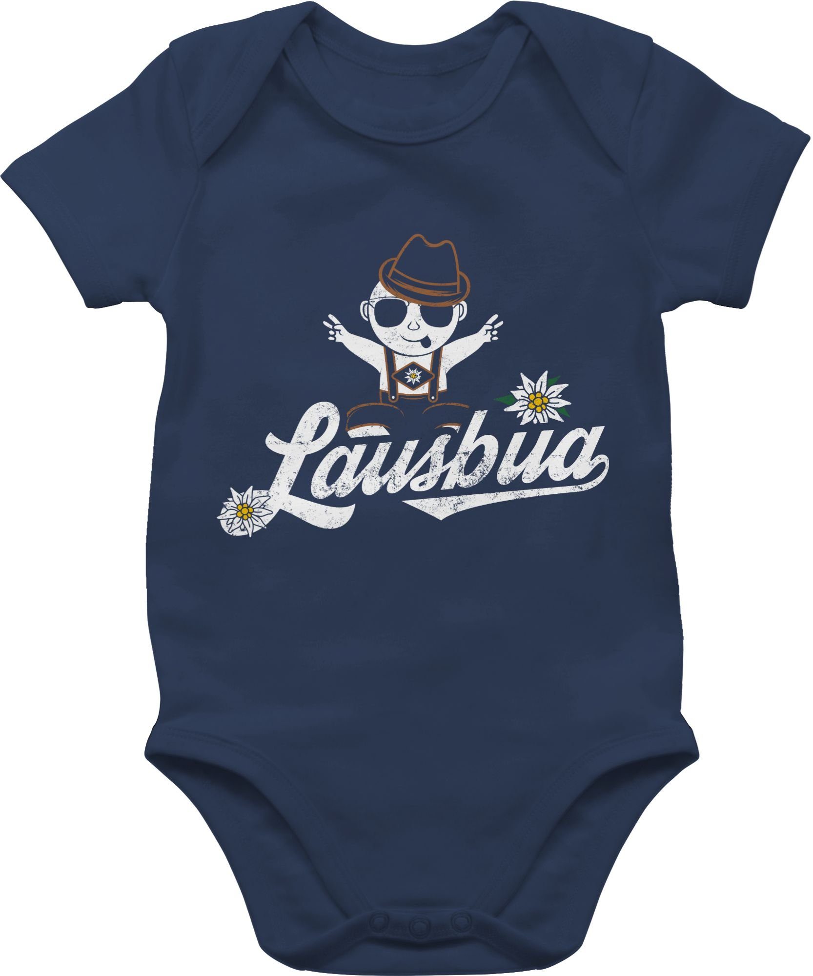 Shirtracer Shirtbody Lausbua Baby I Wiesn Lustig Witzig Mode für Oktoberfest Baby Outfit 1 Navy Blau