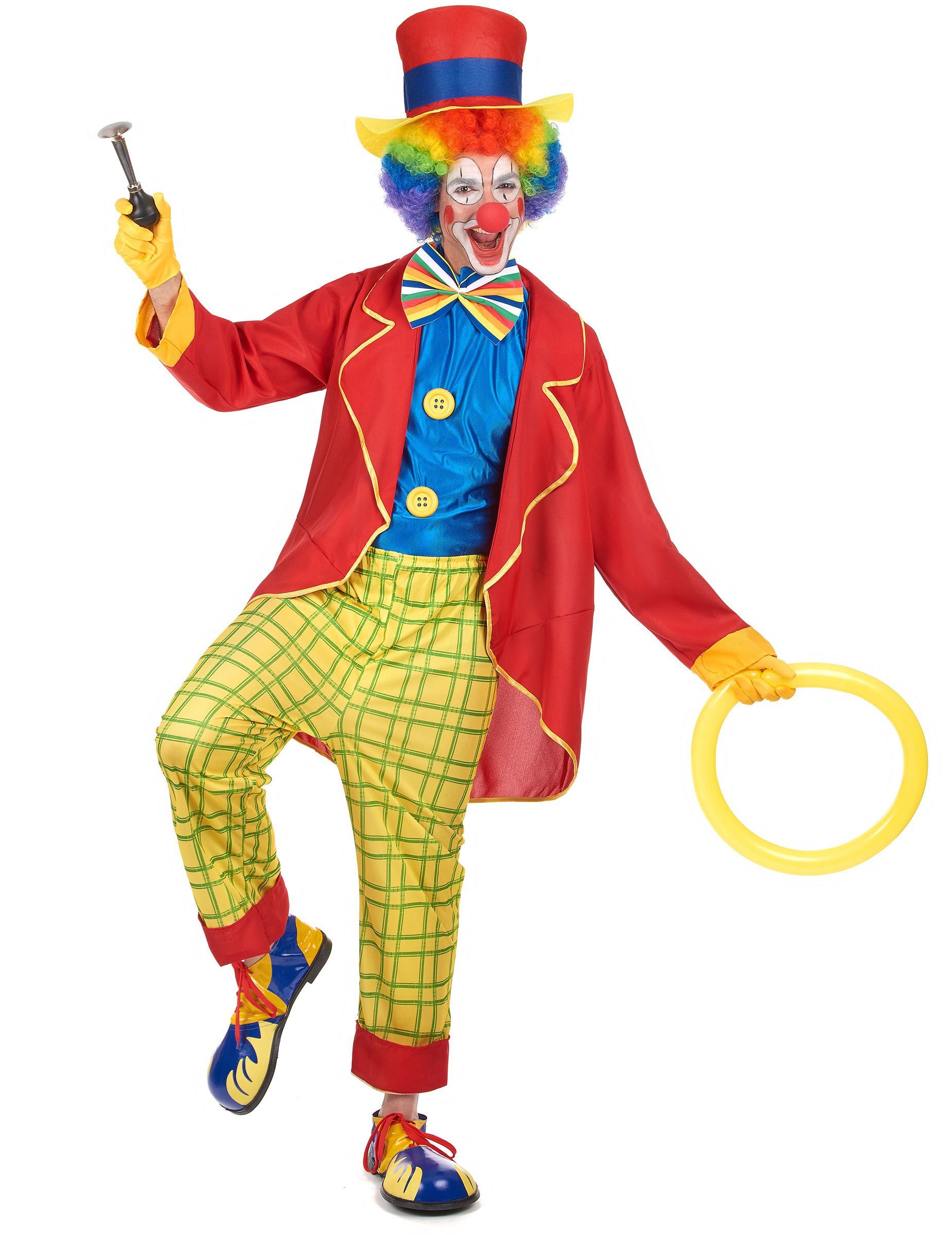 JADEO Kostüm Clown Herrenkostüm Zirkus bunt