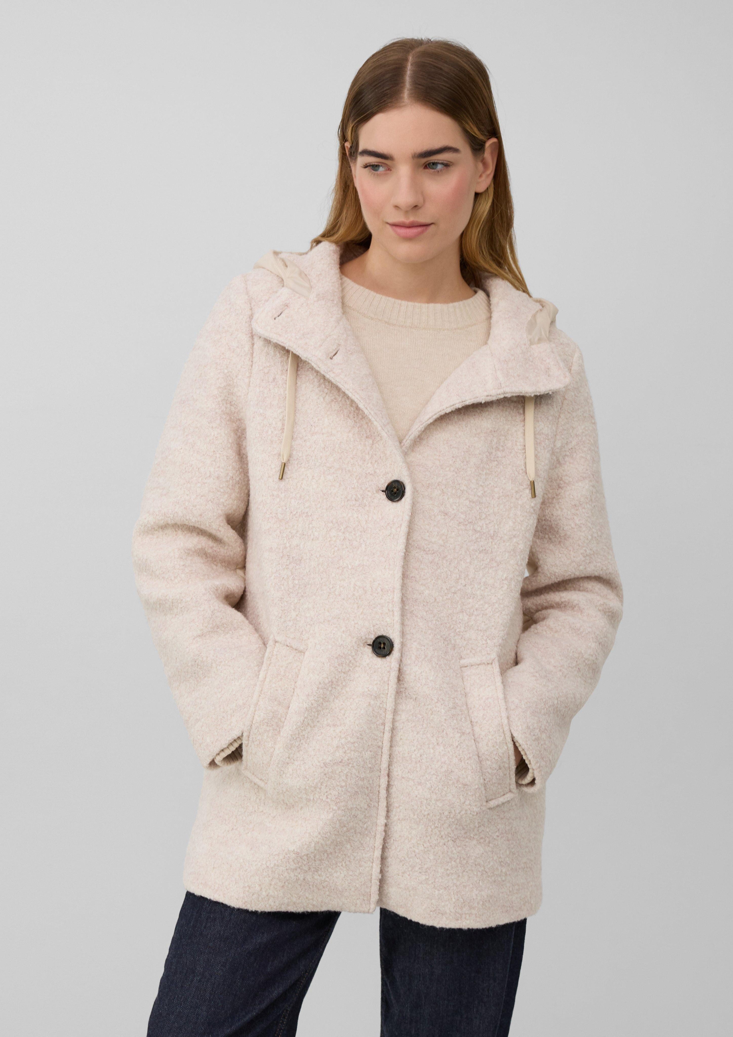 s.Oliver Funktionsmantel Bouclé-Jacke aus Wollmix mit günstig online kaufen