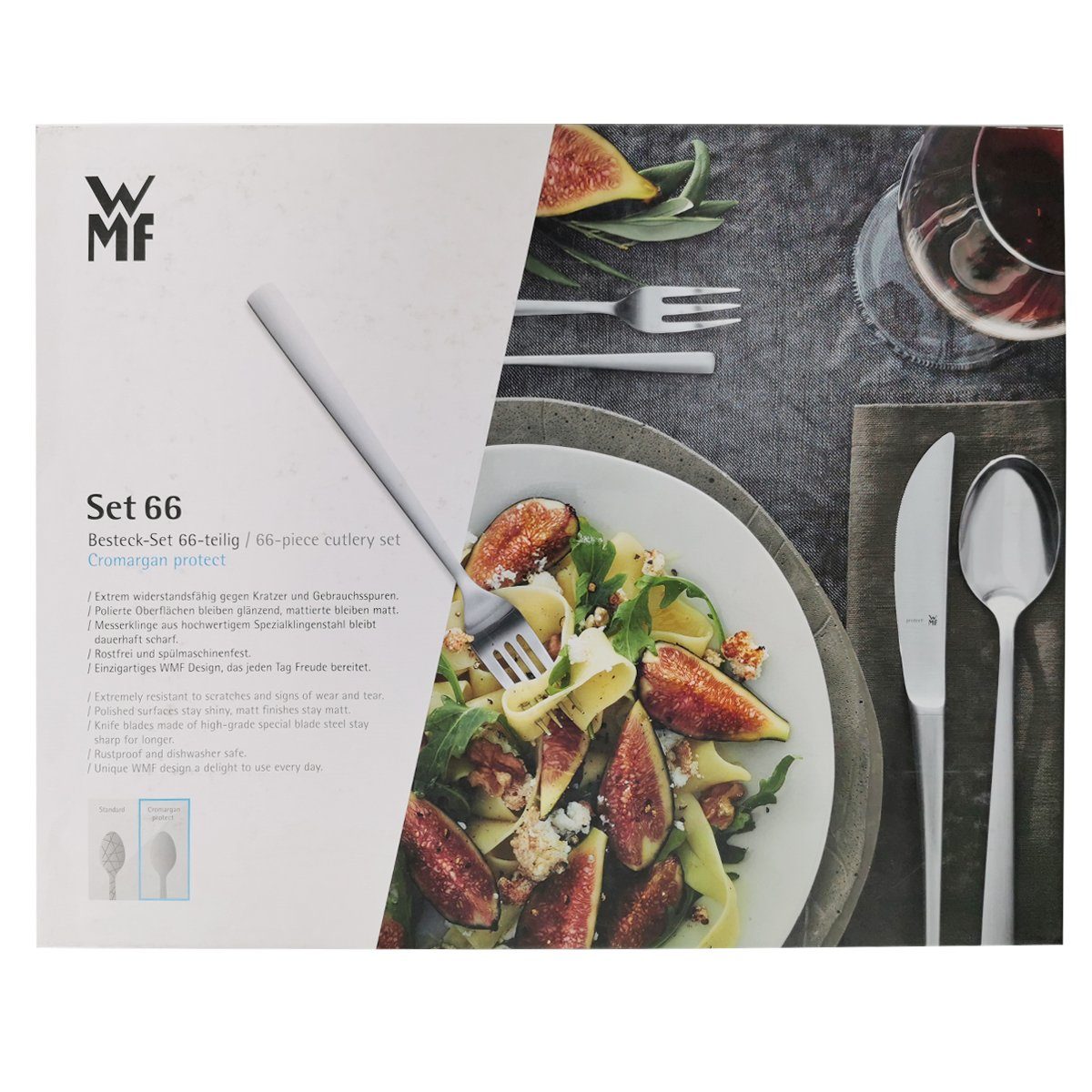 WMF Geschirr-Set WMF Flame Plus Besteck-Set, 66-teilig, Cromargan protect, Edelstahl