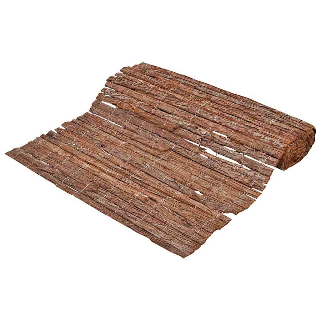 vidaXL Gartenzaun Rindenzaun Braun 100 x 600 cm Rinde, (1-St)