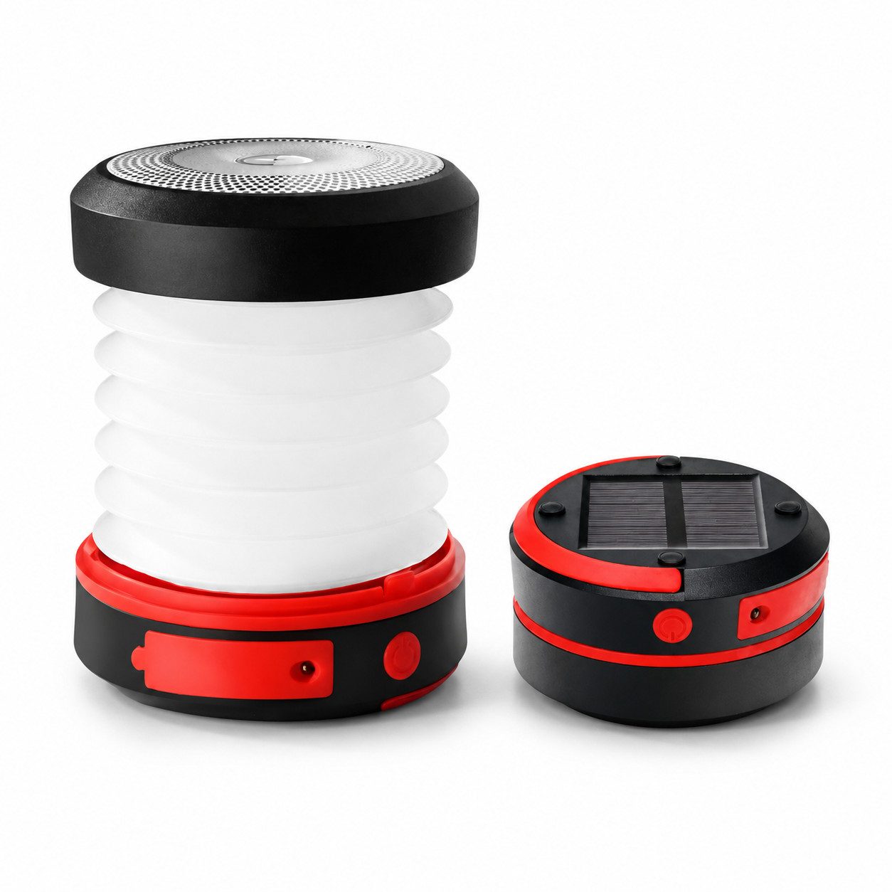 Tekoo LED Laterne Solar Campinglampe LED Faltbar mit Micro-USB & Powerbank, 65lm, LED, Tageslichtweiß, Faltbar, Solarbetrieben, Powerbank-Funktion, Micro-USB Anschluss