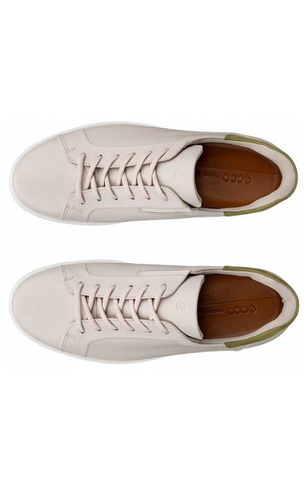 Ecco Soft 7 Easy Slip Lace (Premium-Leder) beige Herren Sneaker – Bild 2 von 5