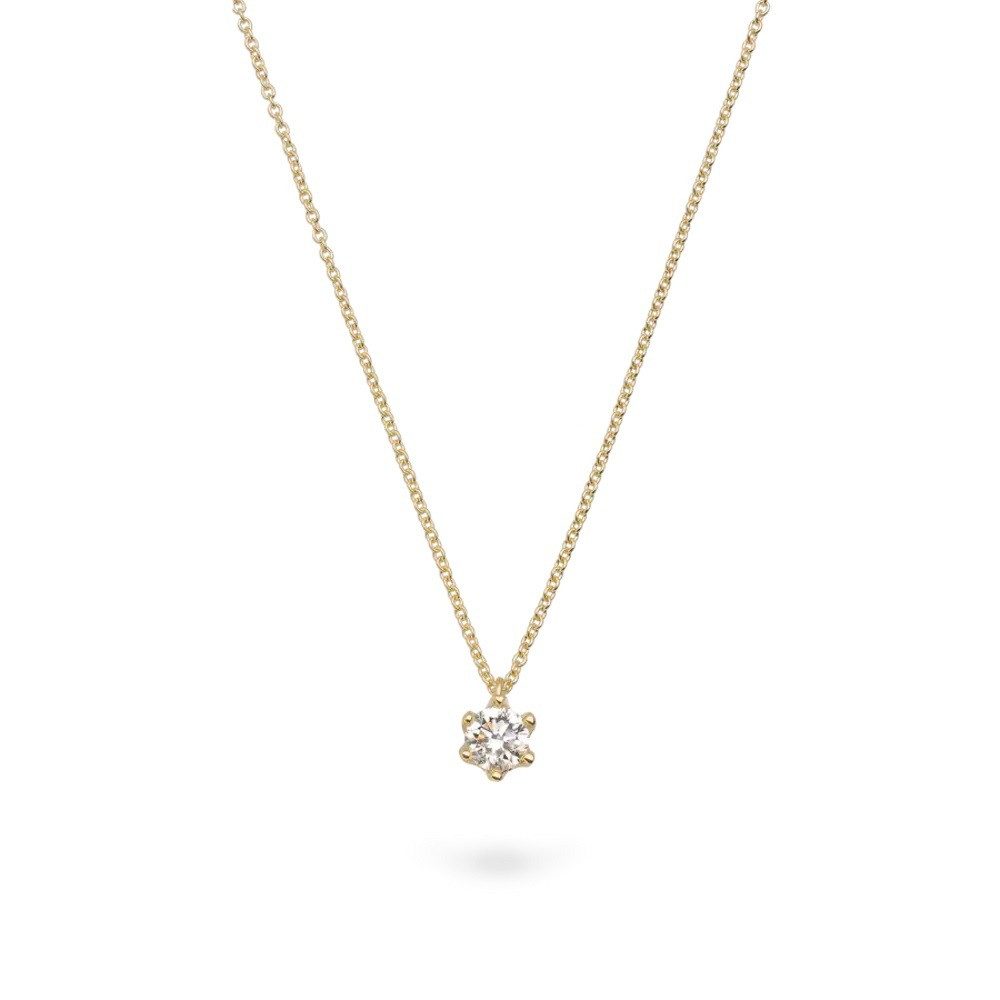 Goldkette Diara Halskette Lab Grown Diamant 0,3 ct 585er Gelbgold 45 cm DS2102G