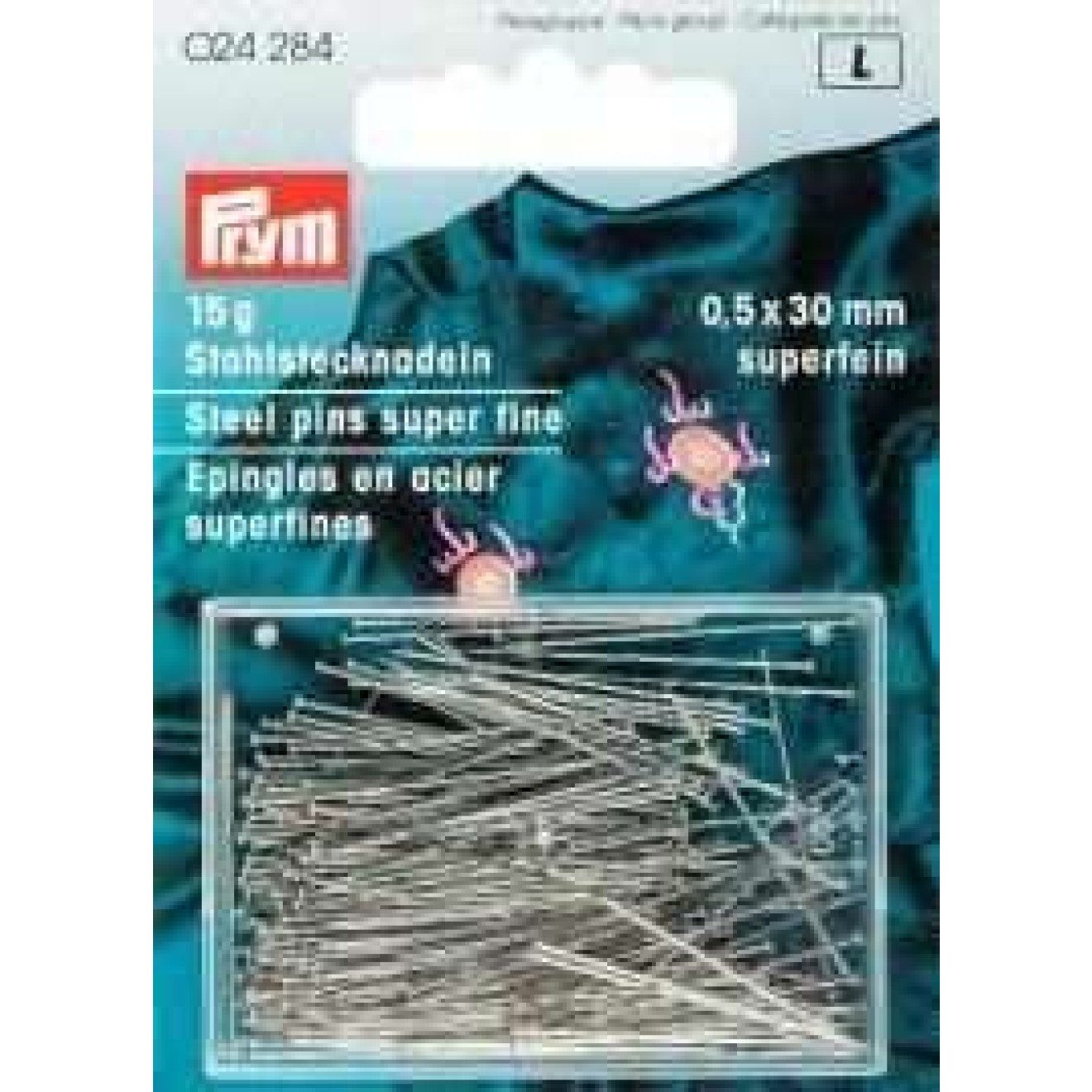 Stricknadeln Stecknadeln 0,50x30 mm silberfarbig 15 g
