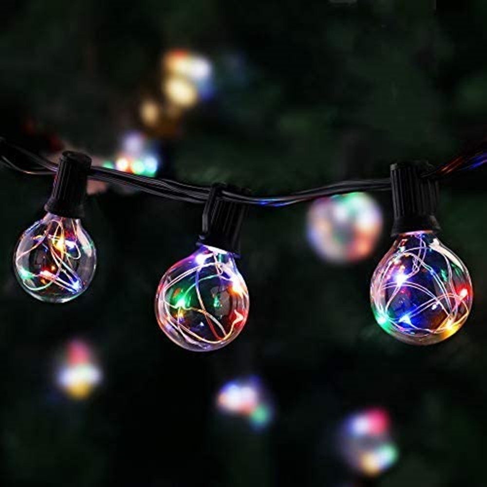 Quntis Gartenleuchte G40 Lichterkette Glühbirnen, Weihnachten, Smart Home, 30+3, IP65 11,7M für Party