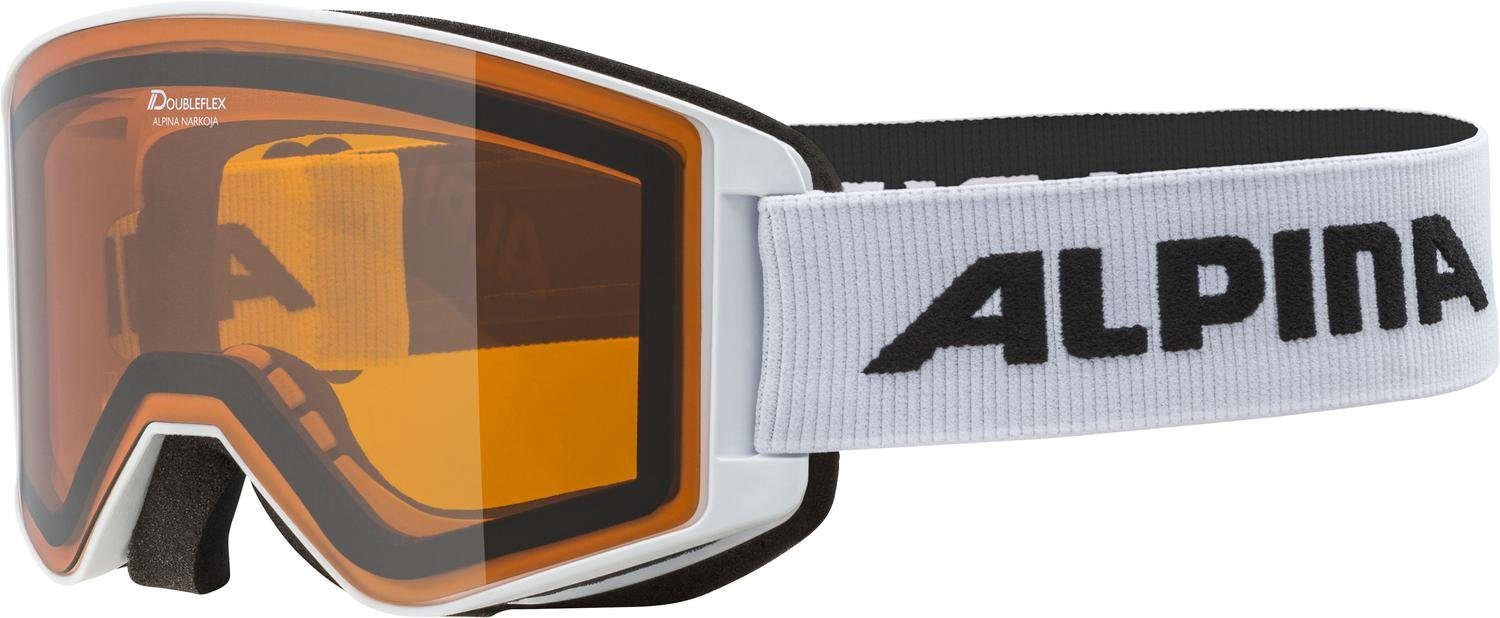 Alpina Sports matt white NARKOJA Skibrille