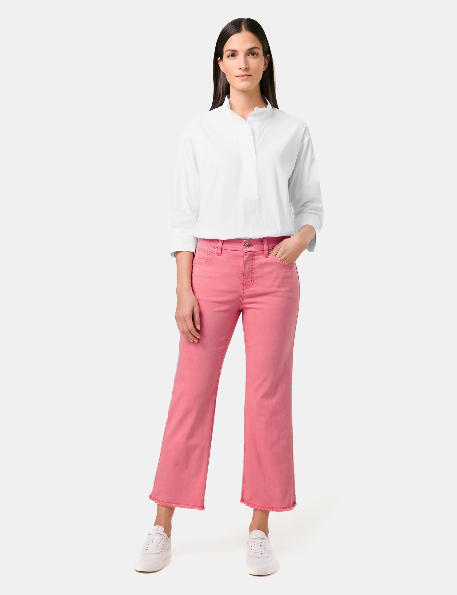GERRY WEBER Bequeme Jeans HOSE JEANS VERKUERZT