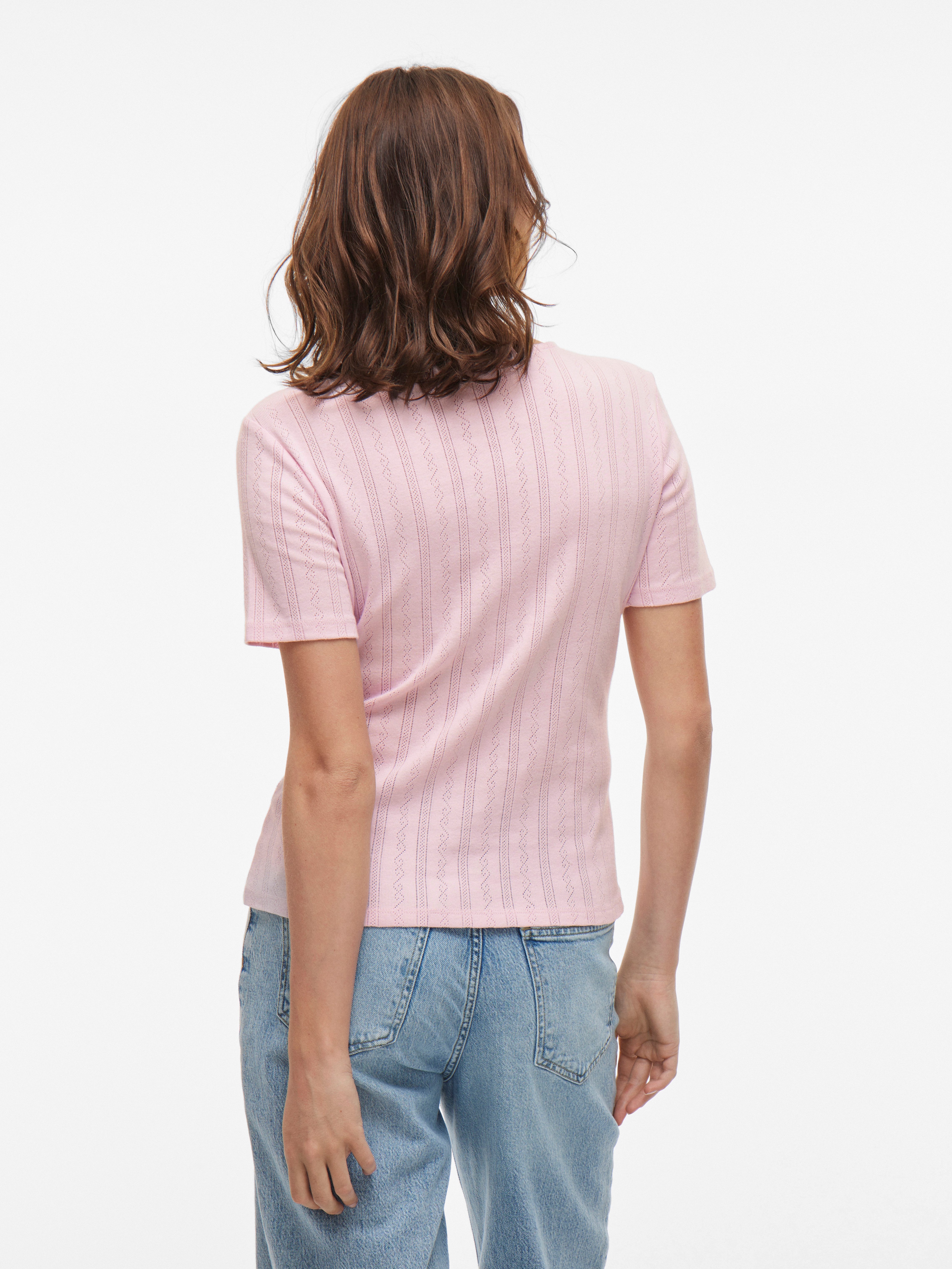 Vila Kurzarmshirt VIKASSIE S/S POINTELLE TOP günstig online kaufen