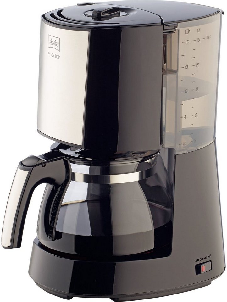 Melitta Filterkaffeemaschine Enjoy Top 1017-04, 1,25l Kaffeekanne,  Papierfilter 1x4, mit Glaskanne