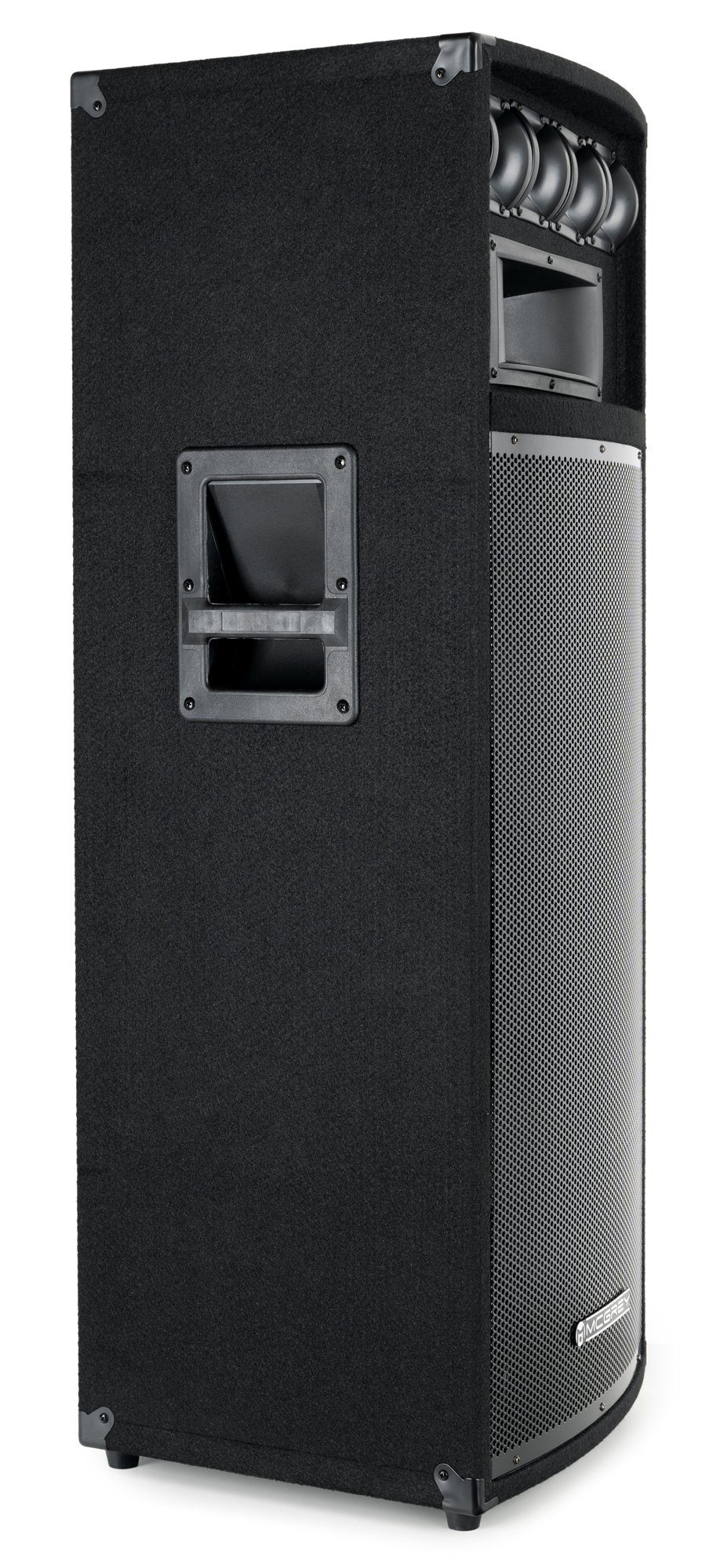 McGrey PowerDJ 2-Etagen DJ PA Box Tower Party-Lautsprecher (N/A, 200 W, 2x 30cm (12 zoll) Subwoofer 2-Wege System, Holzgehäuse)
