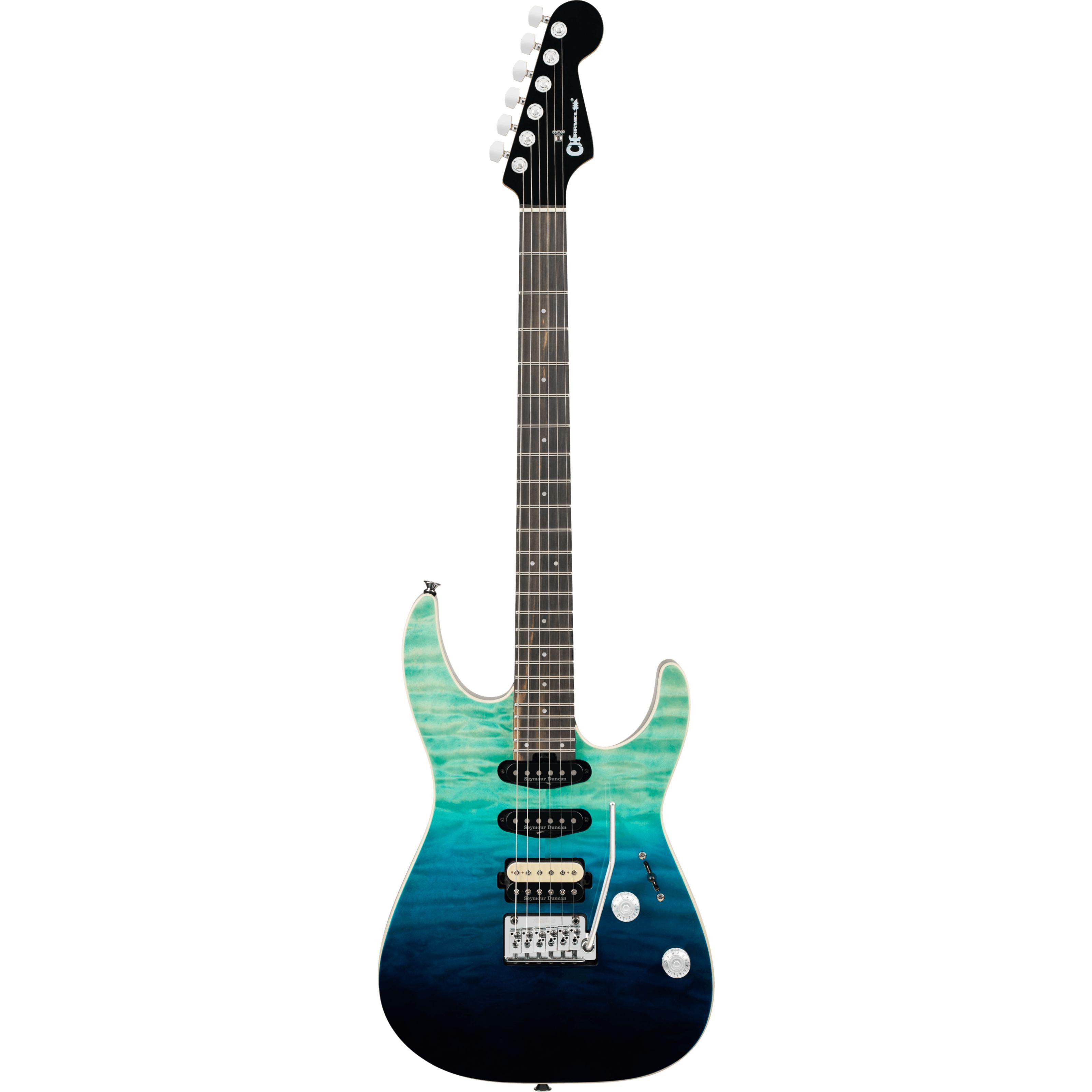 Charvel E-Gitarre, E-Gitarren, ST-Modelle, Pro-Mod Plus DK24 HSS 2PT E Blue Curaçao - E-Gitarre