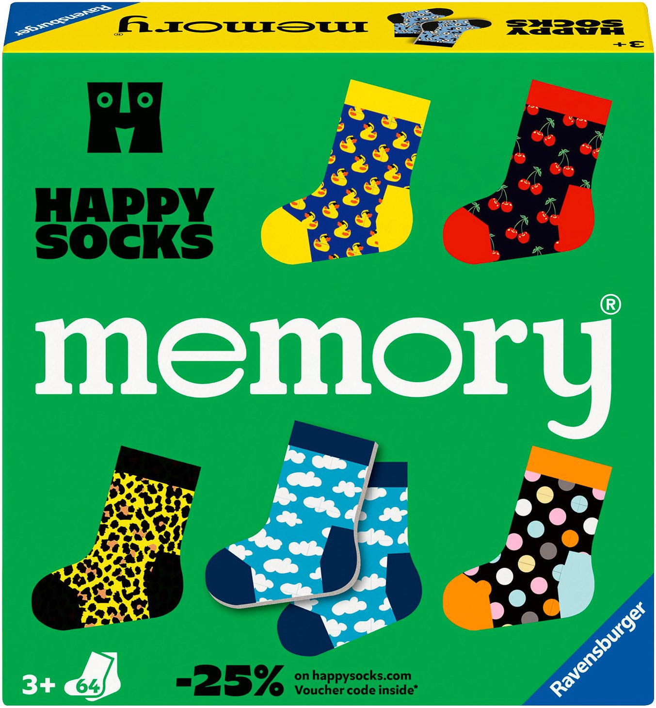 Ravensburger Spiel memory® Happy Socks, Kinderspiel, Made in Europe
