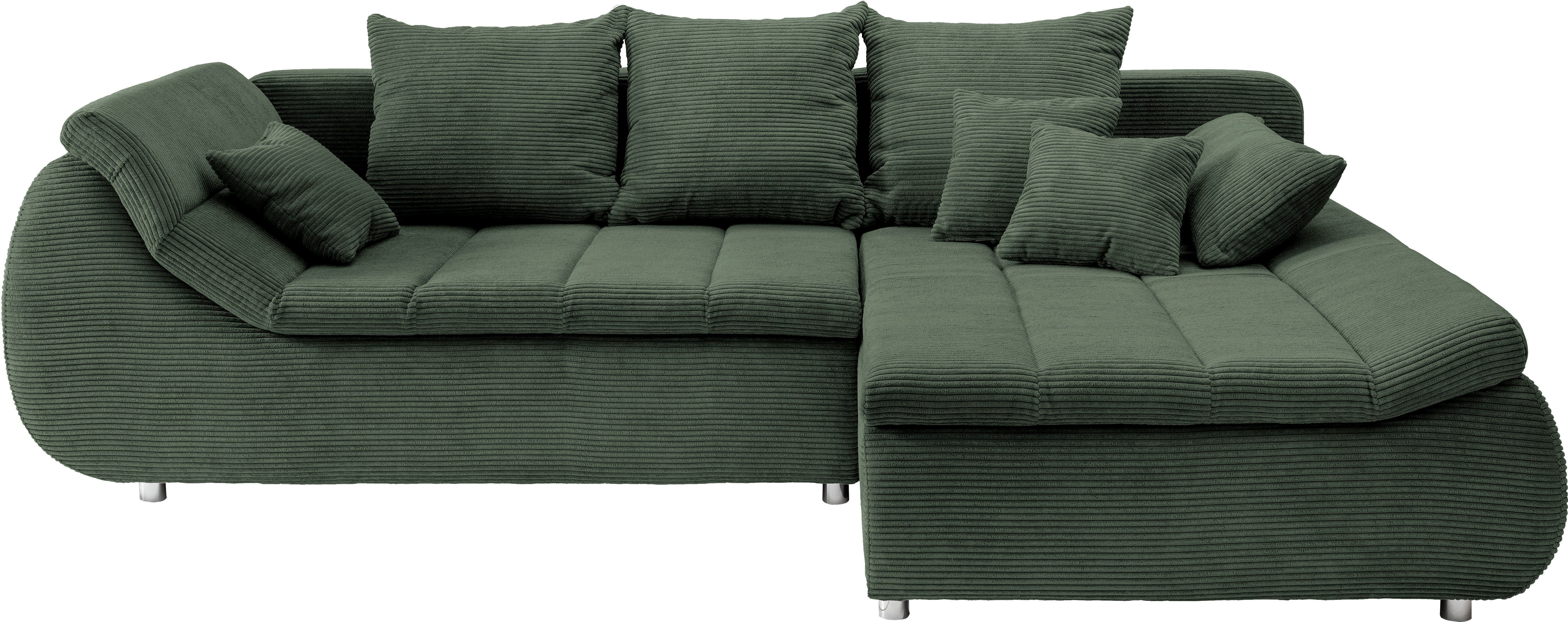 INOSIGN Ecksofa "Imola elegant und bequem, aktuelle Steppung im Sitz, L-For günstig online kaufen