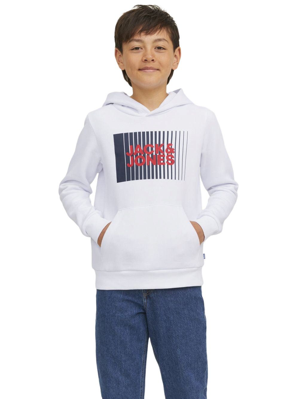 Jack & Jones Hoodie Herren Hoodie JJECORP LOGO SWEAT HOOD PLAY JNR Regular Fit Longsleeve Sweatshirt mit Cross-Over-Kragen und Kängurutasche