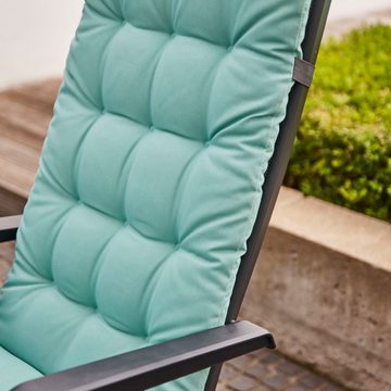 Siena Garden Sesselauflage ATRIA, 123 cm, (passend für Hochlehner), Dessin Uni, 100% recyceltem Polyester, in verschiedenen Farben
