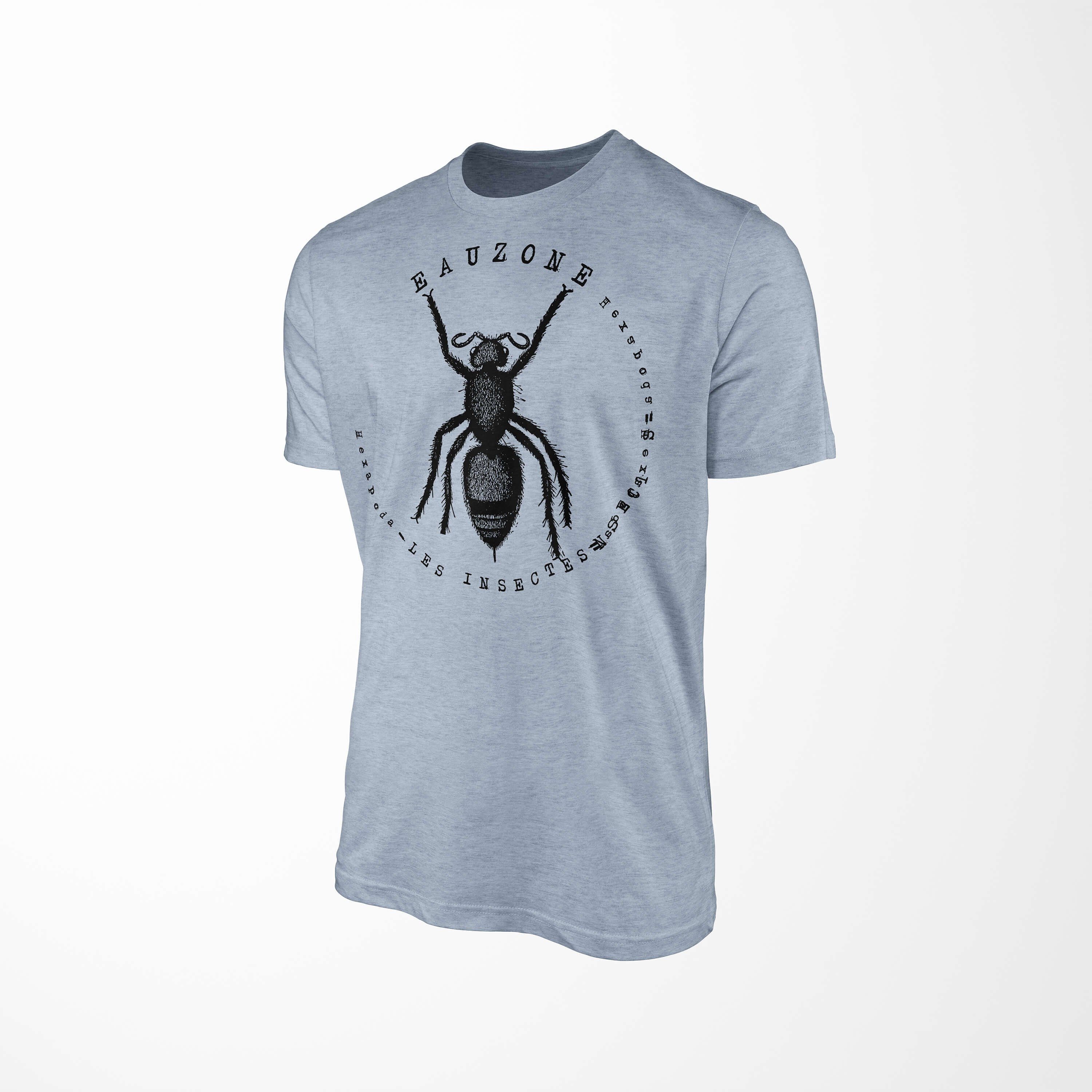 T-Shirt Denim Hexapoda Art Sinus Ant Velvet T-Shirt Herren Stonewash