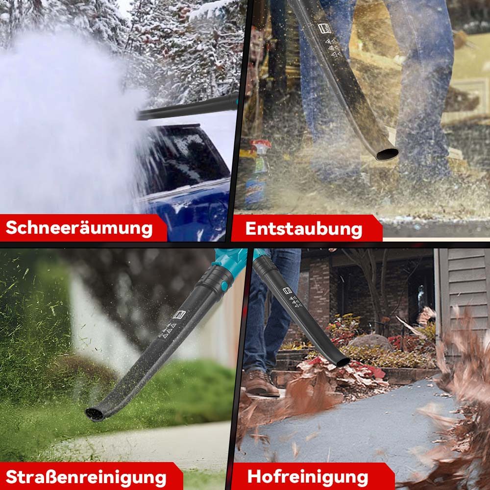 ONEVAN Akku-Laubbläser mit 2 Akku 219km/h Akku-Gebläse für Rasenpflege, mit einem bürstenlosen Motor, einfach zu tragen und zu bedienen