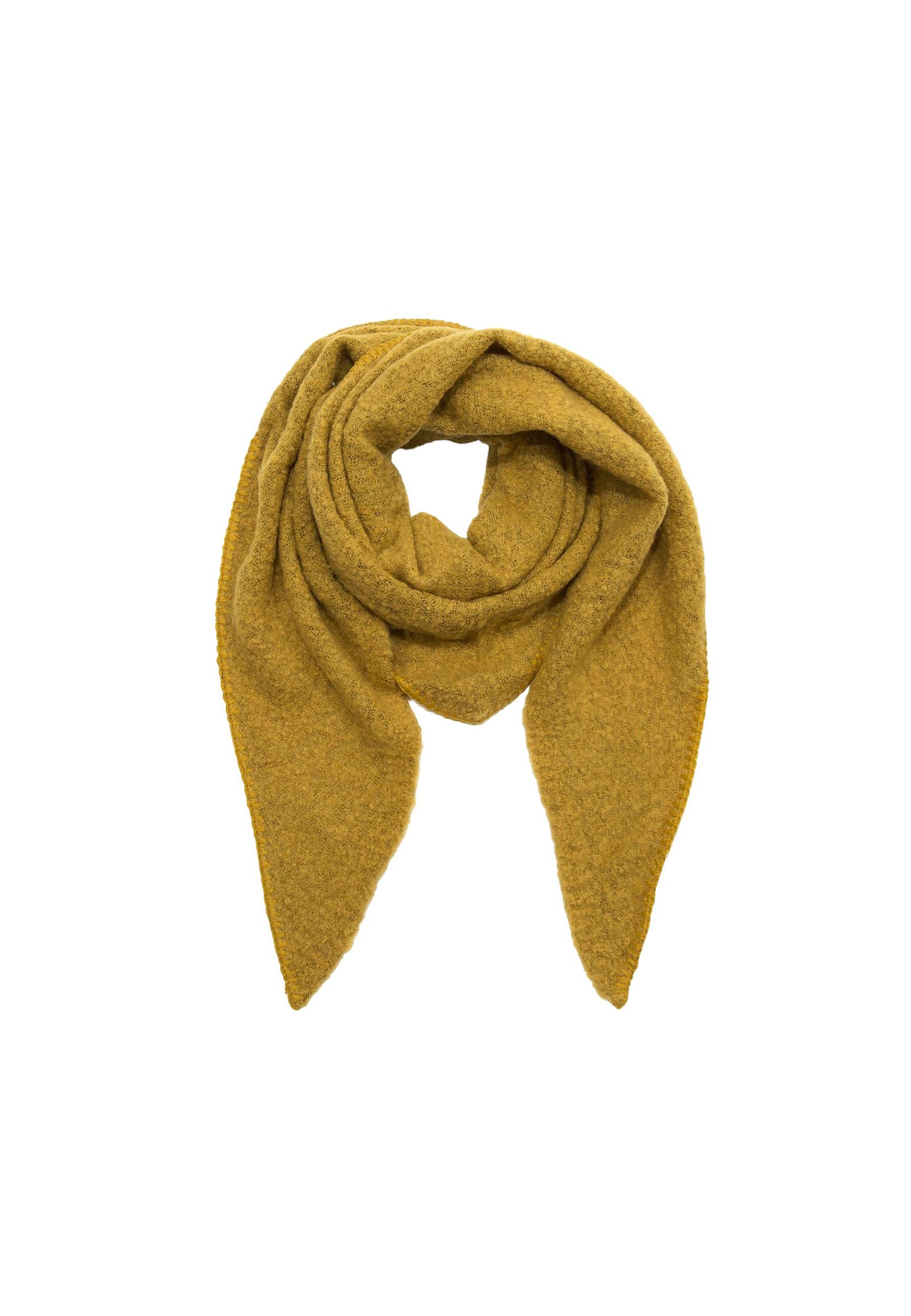 Modeschal Bouclé Dreieckstuch cozy Material