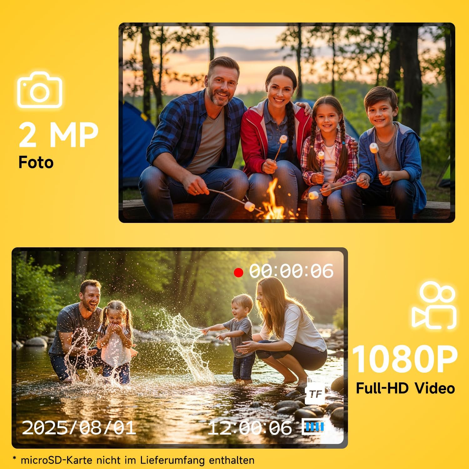 Rollei Mini Digitalkamera Schwarz Kompaktkamera (Kompakte Schwarz Digital-Kamera für unterwegs)