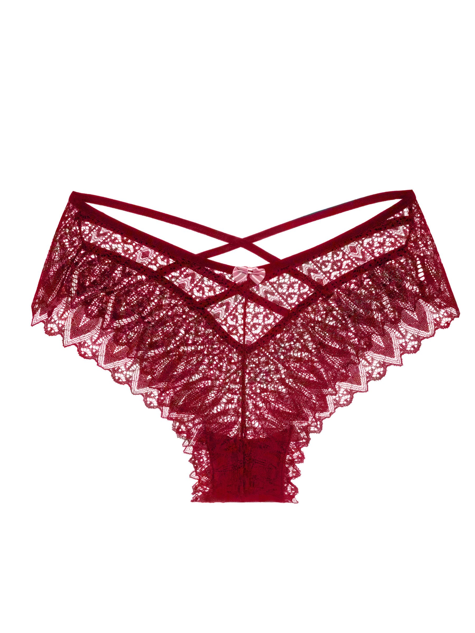 Elegant Love Taillenslip Damen Dessous Slip, sexy Unterwäsche in Spitzenoptik High Waist Panties, Höschen Lingerie, unterhosen