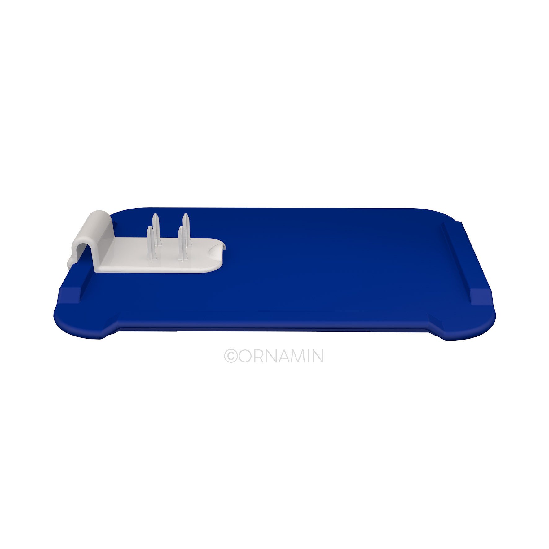 Ornamin Frühstücksbrett ORNAMIN Großes Essbrettchen mit Zubereitungshilfe, Qualitätskunststoff, (Set, 1-St., 1x Essbrettchen I 1x Zubereitungshilfe), Essbrettchen I Esshilfe I Anti-Rutsch I bruchstabil I Made in Germany