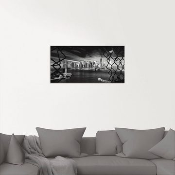 Artland Glasbild Brooklyn Bridge New York I, Amerika (1 St), in verschiedenen Größen
