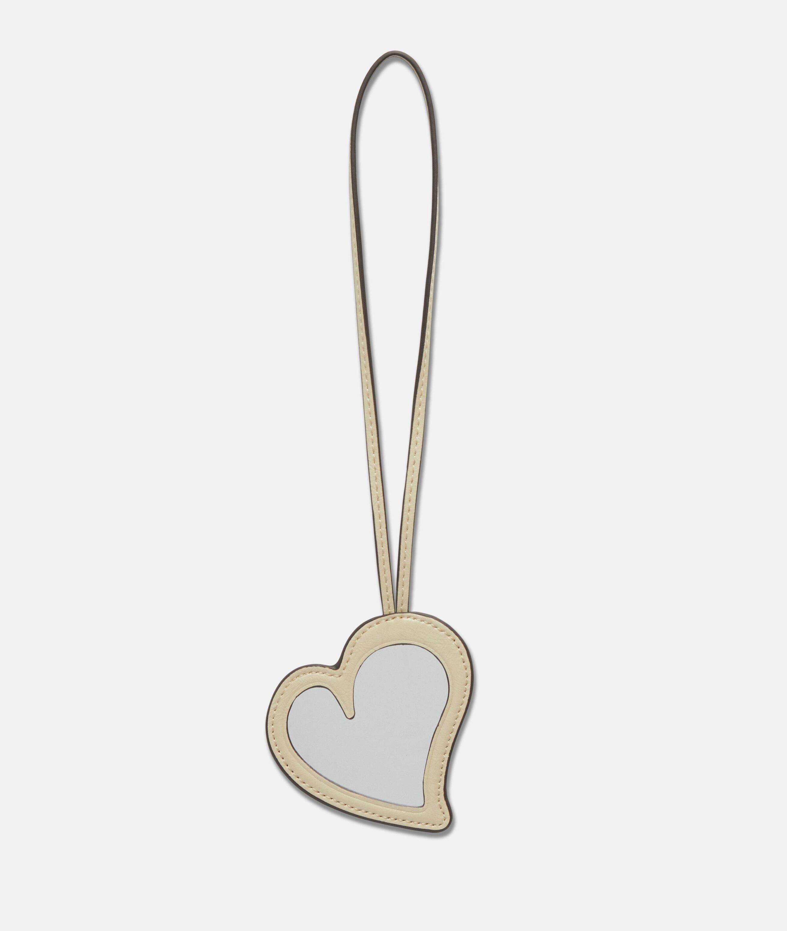 Liebeskind Berlin Schlüsselanhänger Heart Mirror Pendant, Kleiner Spiegel-Anhänger in Herzform