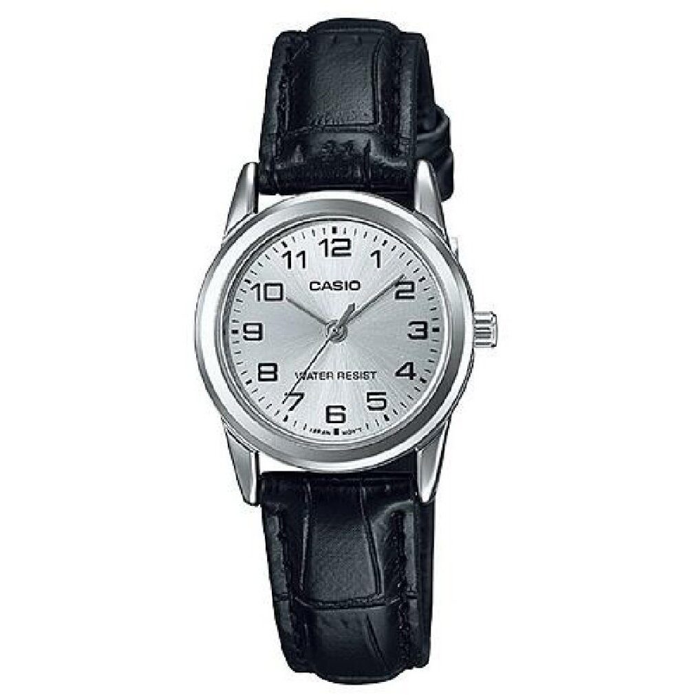 CASIO Luxusuhr Damen Analog Quarz Uhr mit Leder Armband LTP-V001L-7