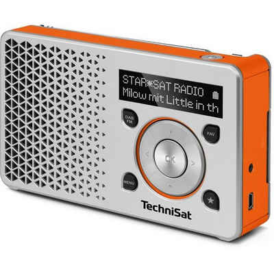 TechniSat DIGITRADIO 1 DAB+ Radio silber/orange Digitalradio (DAB)