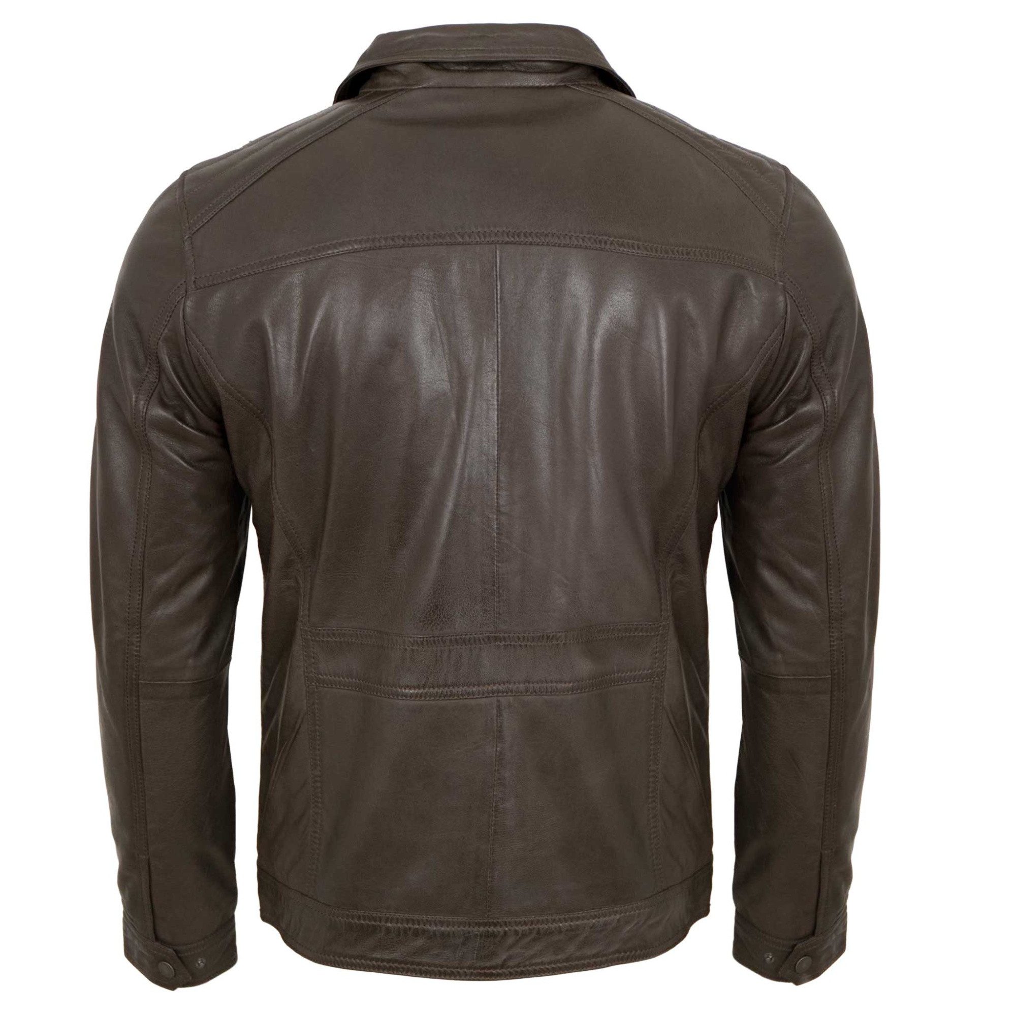 Otto Kern Lederjacke Men-105 OTTO KERN- Herren Lederjacke Lammnappa dunkelbraun