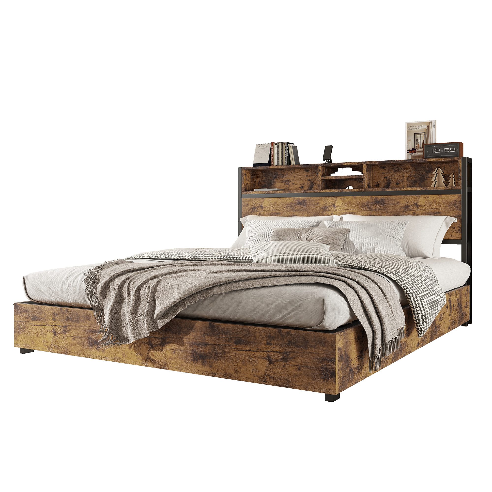 HAUSS SPOLE Stauraumbett 180x200cm mit LED-Beleuchtung, günstig online kaufen