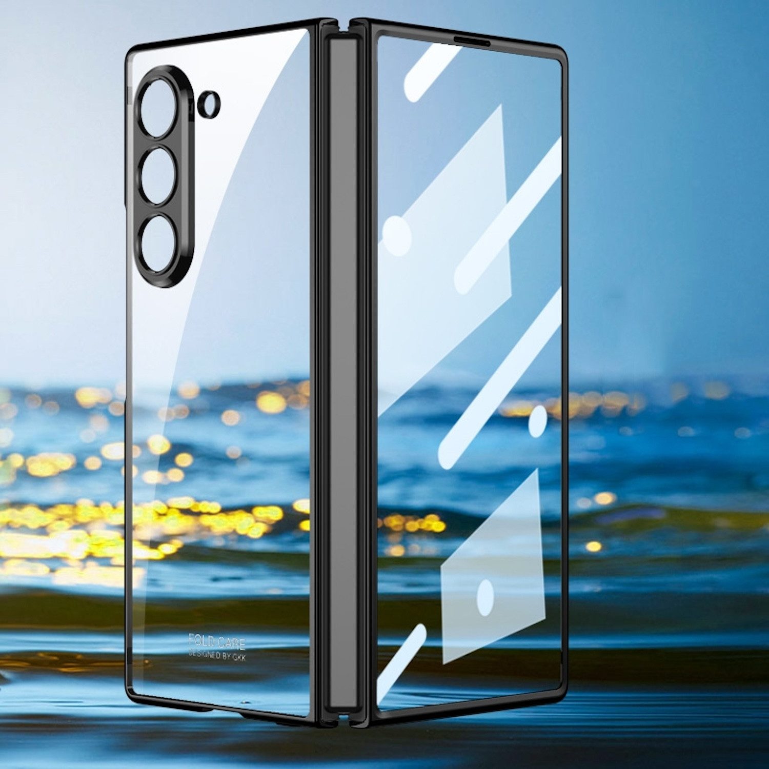 Wigento Handyhülle Für Samsung Galaxy Z Fold6 GKK integrierte Phantom Hülle Case Schwarz
