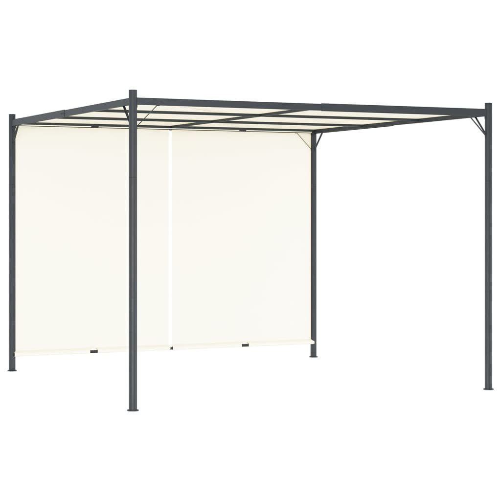 vidaXL Rankgitter »Pergola mit Verstellbarem Dach Cremeweiß 3x3 m Stahl