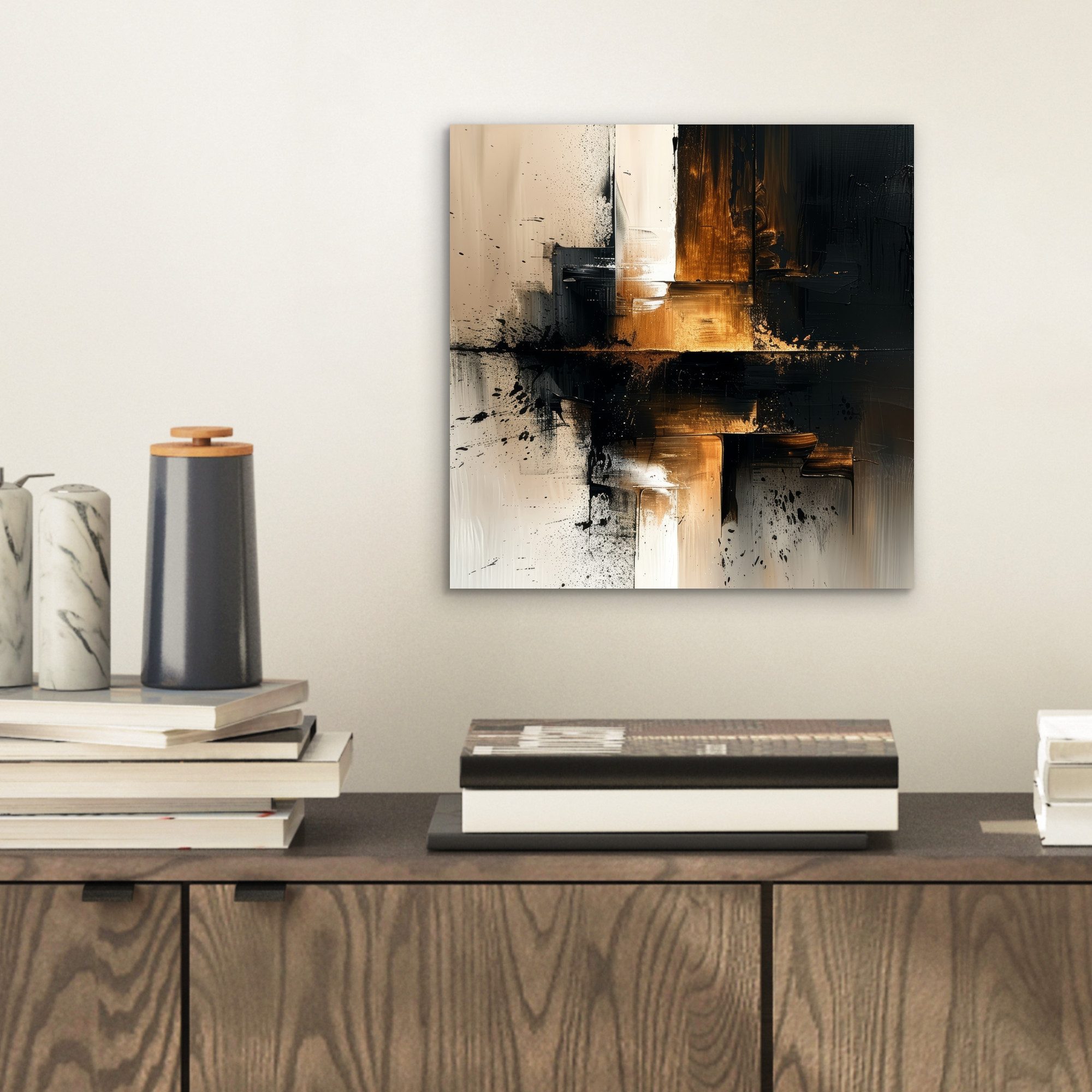 MuchoWow Metallbild Modern - Schwarz - günstig online kaufen