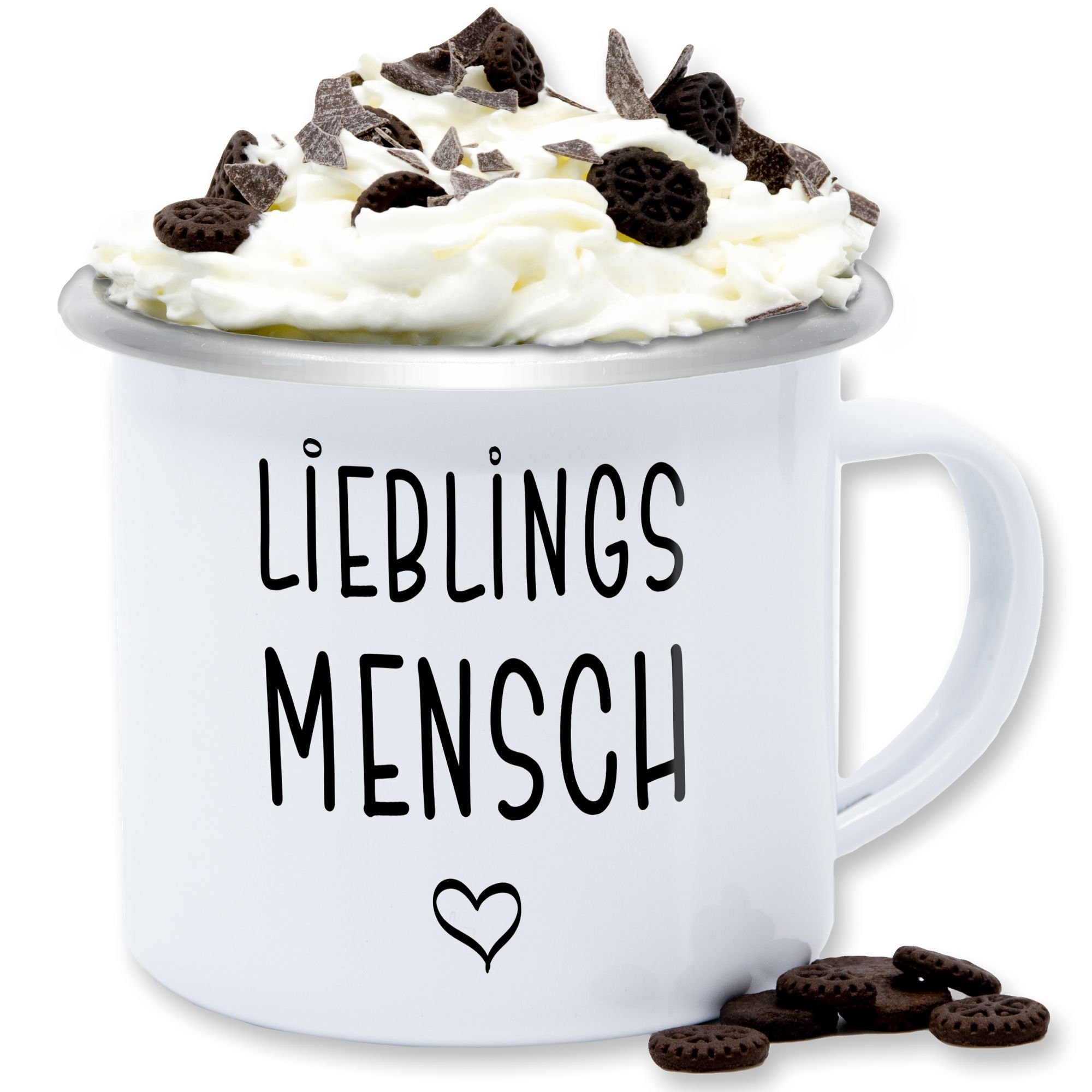 Shirtracer Tasse Lieblingsmensch, Stahlblech, Pärchen