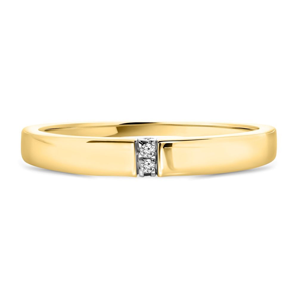 Miore Verlobungsring SA976RY - Damen 9 Karat Gelbgold (375) mit 0.02 Ct Diamanten, Ringabmessungen Breite 3mm Höhe 2mm