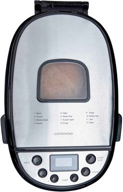 GASTRONOMA Brotbackautomat 18260001 Brotbackmaschine mit 12 voreingestellten Programmen, 870 W
