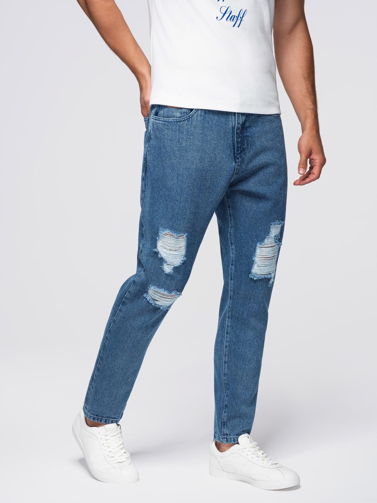 OMBRE Destroyed-Jeans Herrenjeans CARROT FIT mit Waschung –