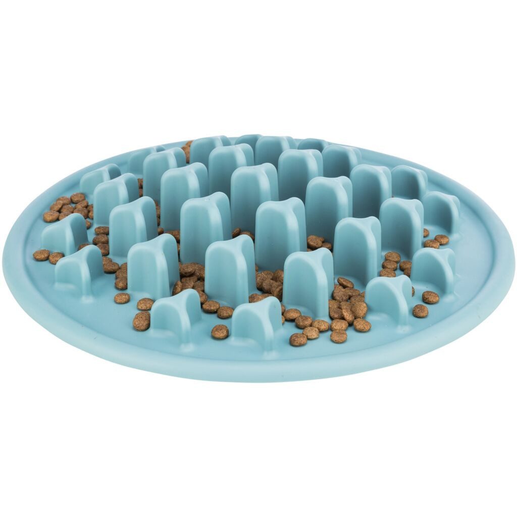 TRIXIE Antischlingnapf Slow Feeding Futtermatte Pillars  - blau - ø 35 cm