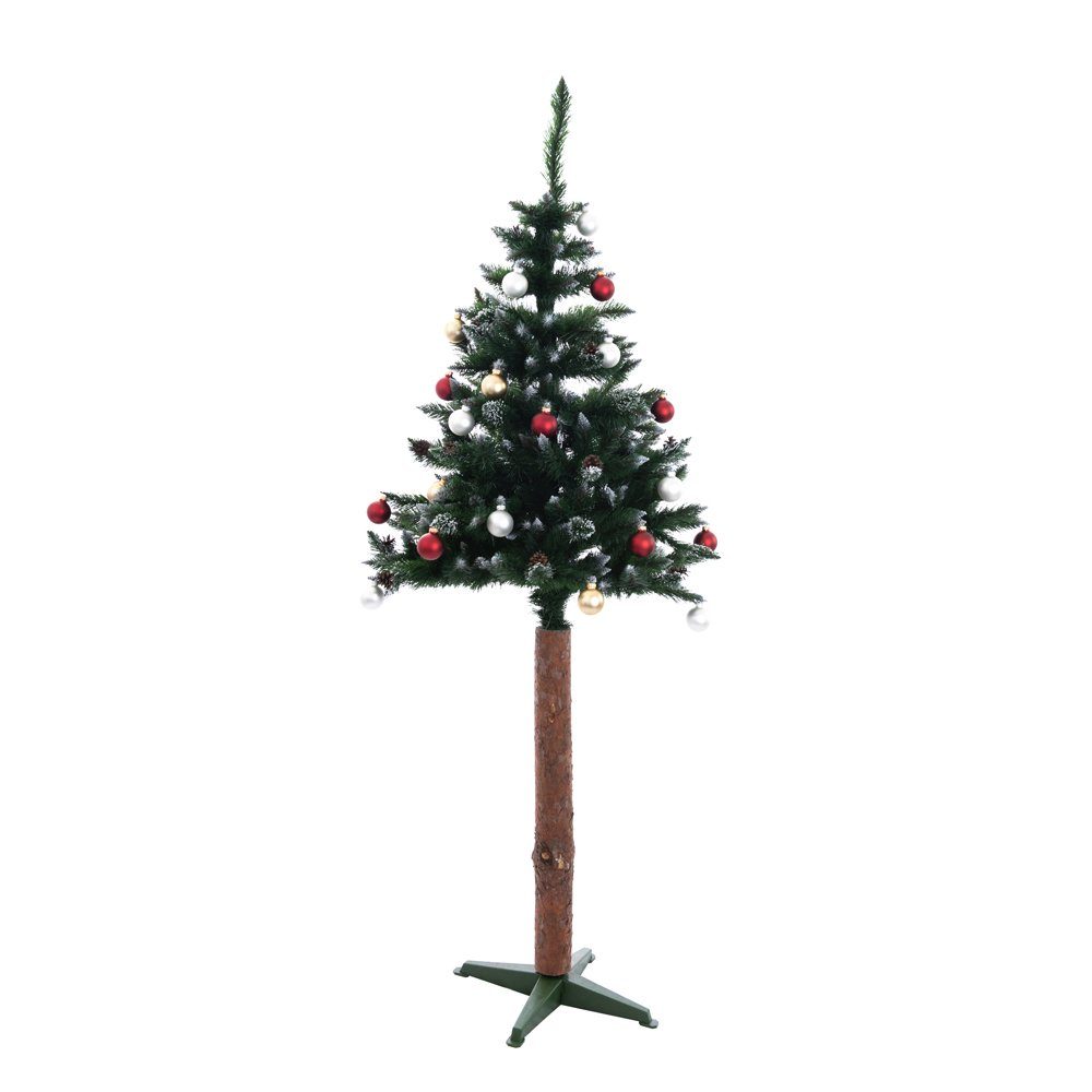 - DekoPrinz® Kiefer grün Bergamo Zapfen, Hochstamm Stem gefrostet mit Künstlicher Weihnachtsbaum